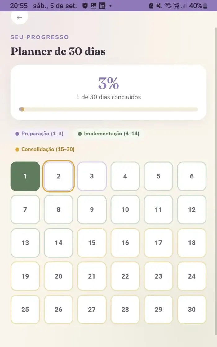 App Planner 30 Dias